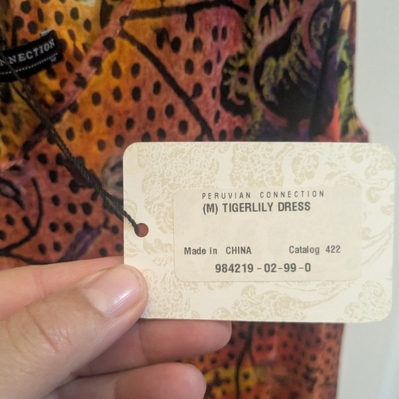 NWT Peruvian Connection Colorful Patterned Tigerlily Dress - Picture 5 of 6